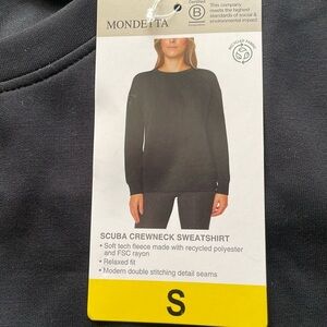 - - Mondetta ladies long sleeve scuba crew neck